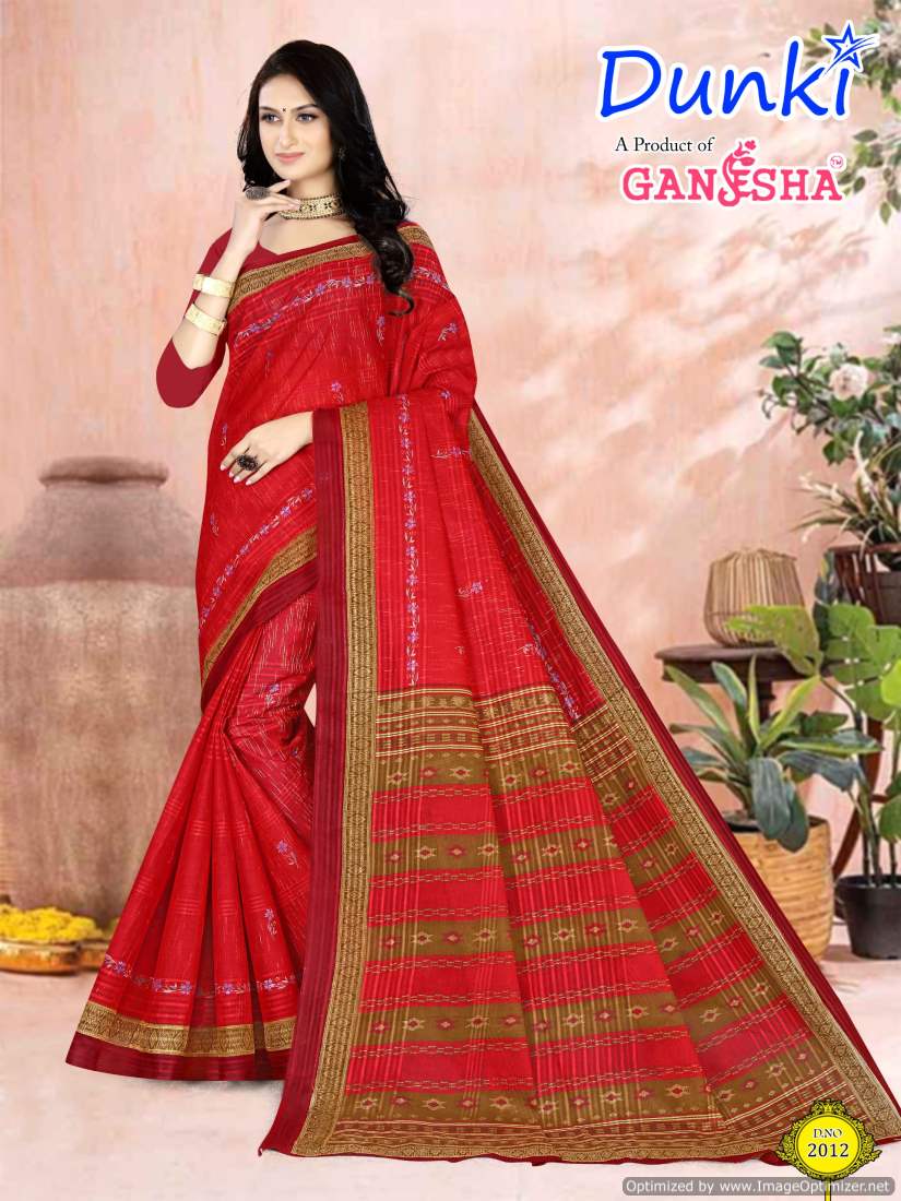 Dunki Vol 2 By Ganesha Summer Special  Printed Cotton Sarees Wholesalers In Delhi